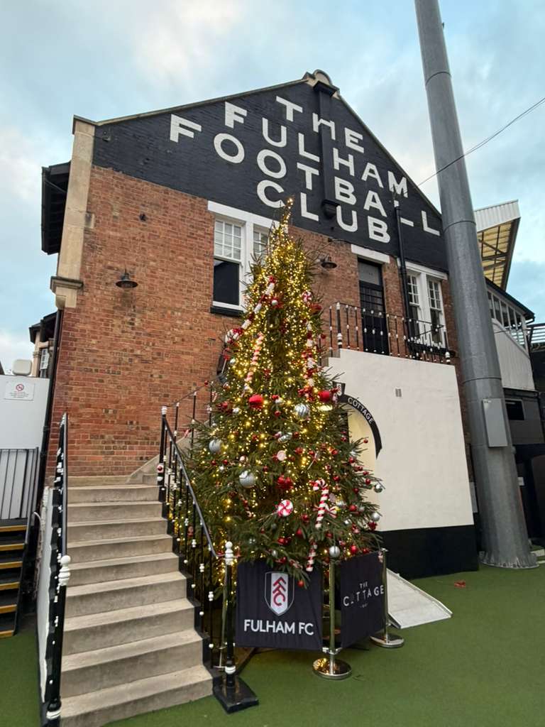 Fulham celebrating a goal at Craven Cottage